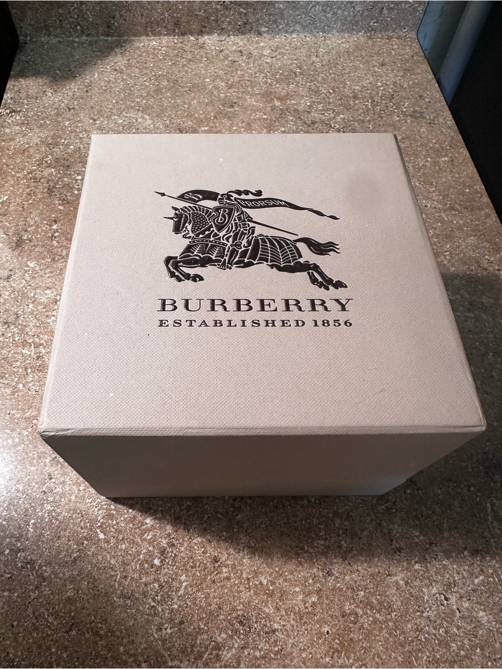 Burberry Beige Gift Box with Black Equestrian Logo